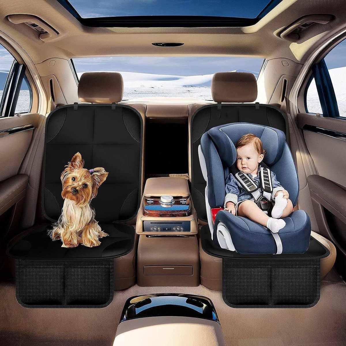 Autostoelbeschermer - Kinderzitje kussen - Auto interieur - Vuil en waterafstotend - 600D Oxford stof - Normaal