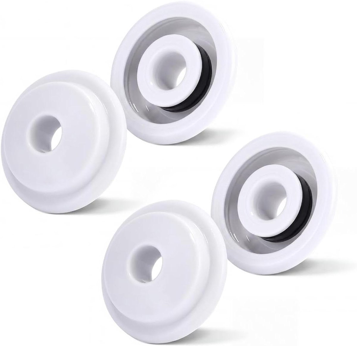 Tandenborstel Afdichtingen - Rubberen Ring - Elektrische Tandenborstel Onderhoud - Verbeterde Waterdichtheid - 4 Stuks - Zwart