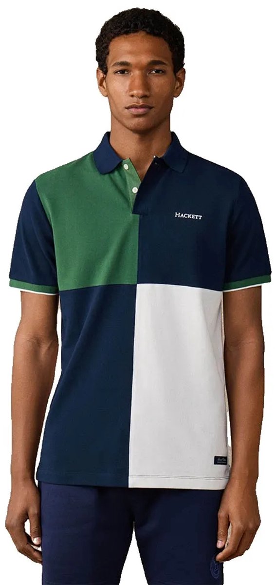 Hackett Hm5600209 Korte Mouw Poloshirt Blauw L Man