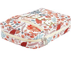 Bible Cover with Flower Print - Floral Print Bible Study Bag Storage Bag | Large Shopper with Zipper Storage Organizer Protective Pouch Stylish Design For Girls Teen Ladies Travel Church Outdoor Use