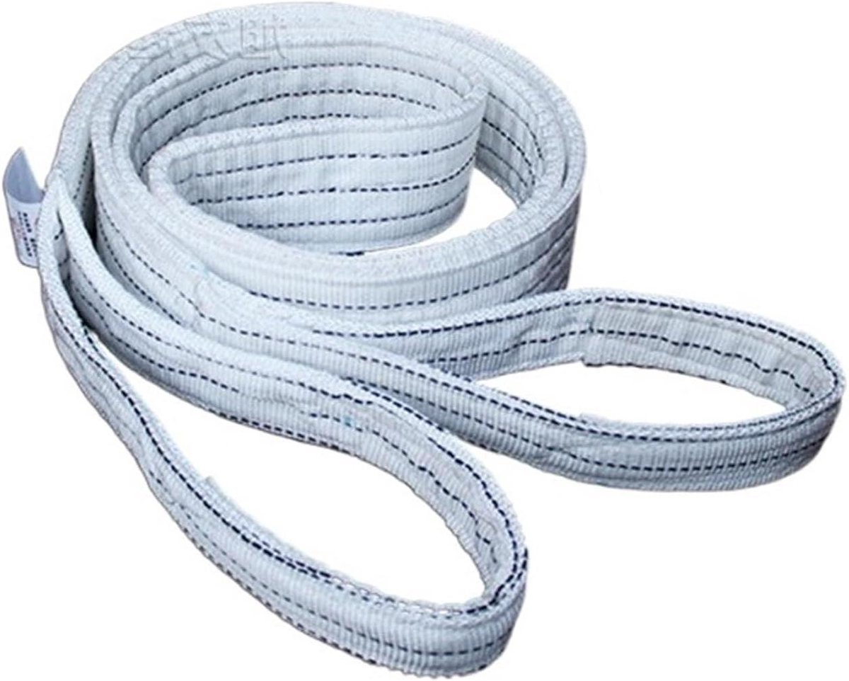 Platte Tilband - Hefband Ring - Zware Lasten Hefen - Sterke Polyester Constructie - 2 Ton 2 Meter - Wit