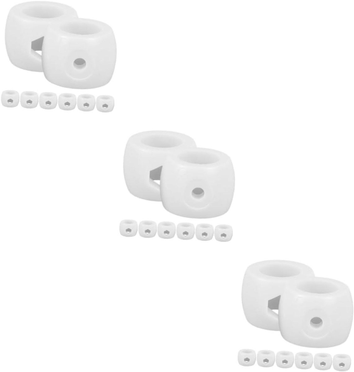 Tafelvoetbal Onderdelen - Staaflagers - Spel Verbeteren - Duurzaam Plastic - 2.5 cm - Wit