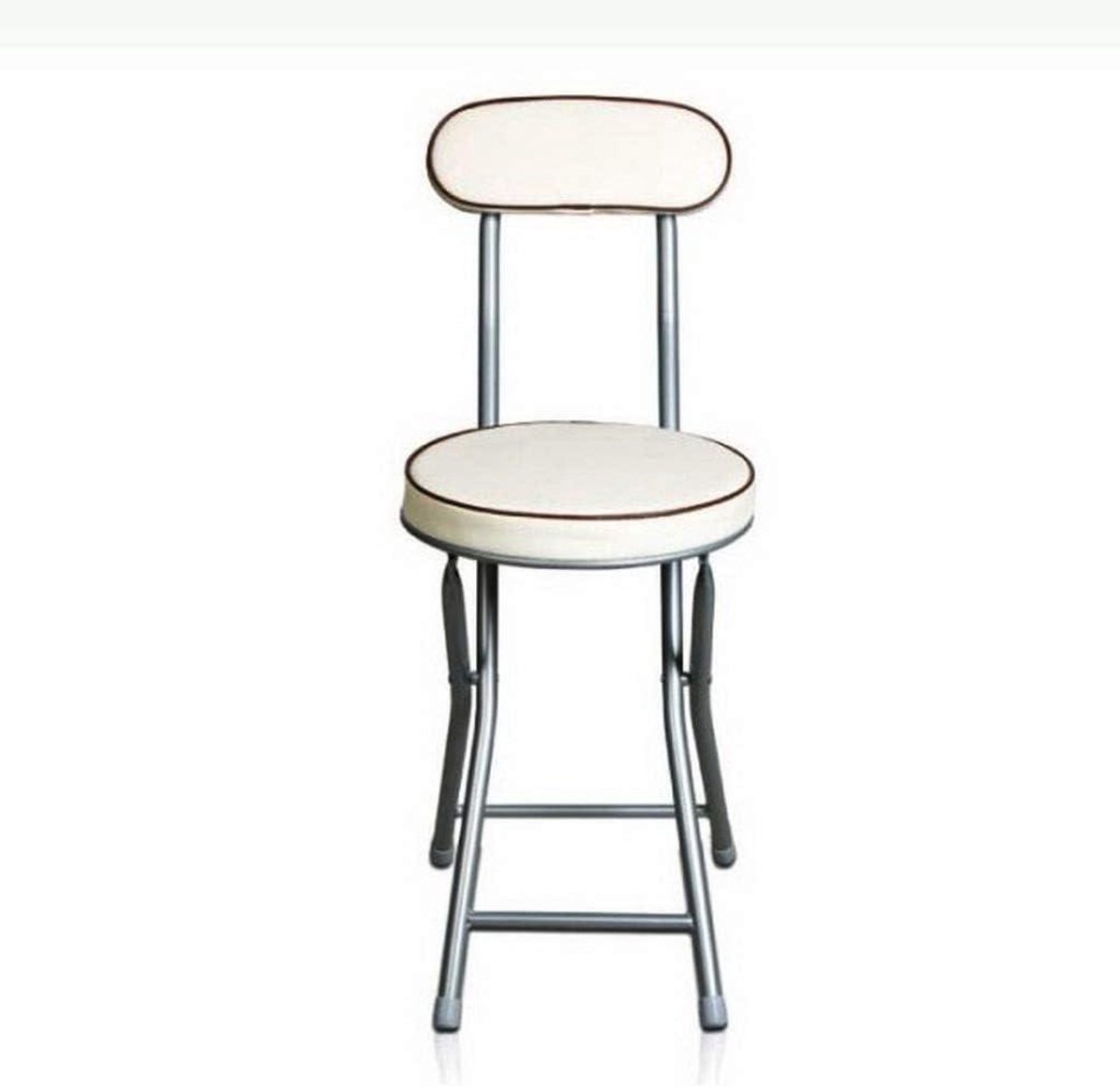 Douchekruk Vouwstoel - Badkamer Hulp - Veilig Douchen - Met Rugleuning - Diameter 30cm - Wit