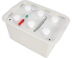 Hydroponische Kweekbak - Planten Systeem - Binnen Tuinieren - Zonder Grond - 6 Gaten - Grijs
