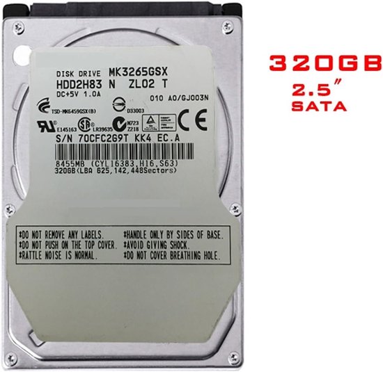 Interne Harde Schijf - Laptop HDD - Opslag Uitbreiden - SATA 2.5 inch - 320 GB - Zilver van Interne Harde Schijf — afbeelding 4