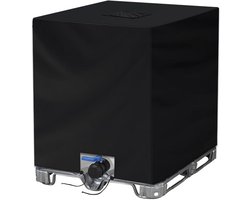 Beschermhoes voor IBC-tank 1000 l – Afdekking voor buitenwaterreservoirs - Afdekhoes voor emmers in de fabriek - 210D Oxford-stof – UV-bestendig, waterdicht, stofdicht, warmte-isolerend – Afmetingen 120 x 100 x 116 cm – Inclusief opbergtas - 1 stuk