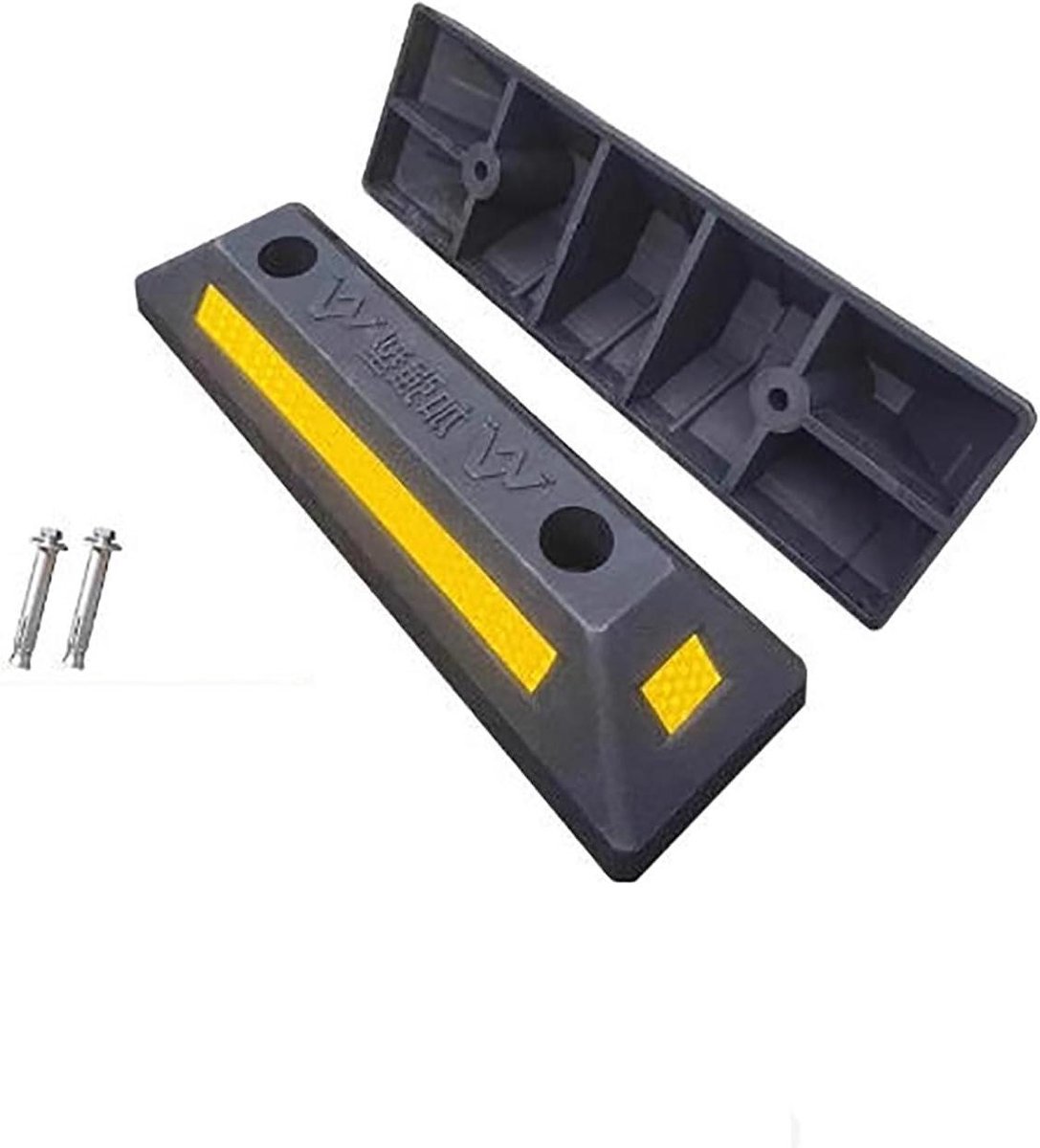 Wielstop - Parkeerstop - Veilig Parkeren - Hoge Draagkracht - 50x13x8cm - Zwart