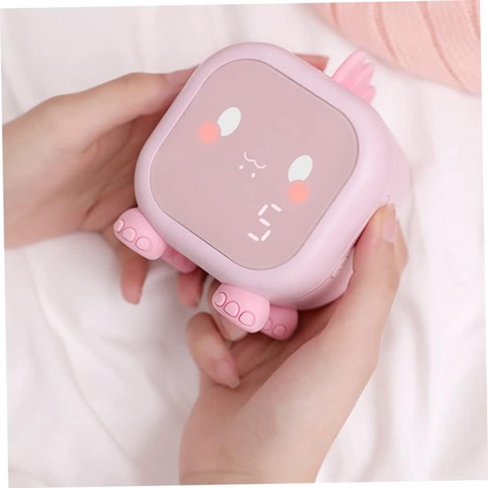 Kinderwekker Dinosaurus - Digitale Klok - Ondersteuning Slaap - Met Nachtlampje - USB Oplaadbaar - Roze — afbeelding 3