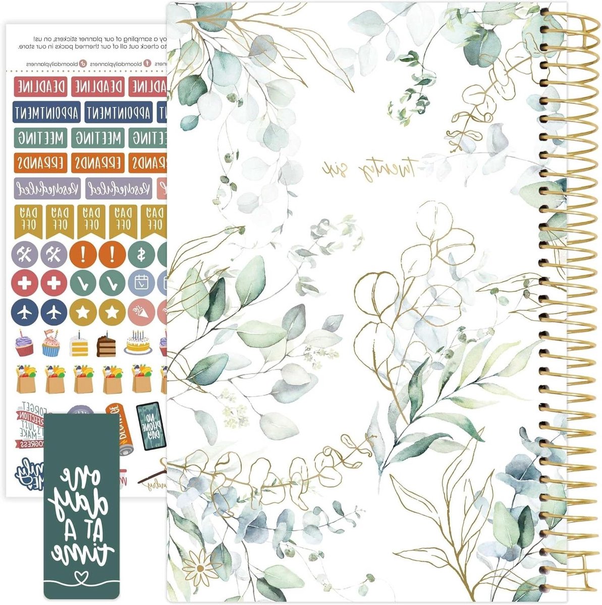 Agenda 2026 - Plannen Boek - Afspraken Bijhouden - Wekelijks Maandelijks - 55 x 825 inch - Witte Eucalyptus