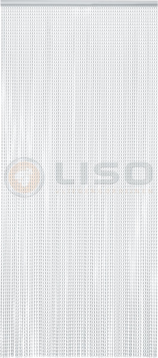 Liso Vliegengordijn - Kettinggordijn Zilver Satin - 100 x 230 cm