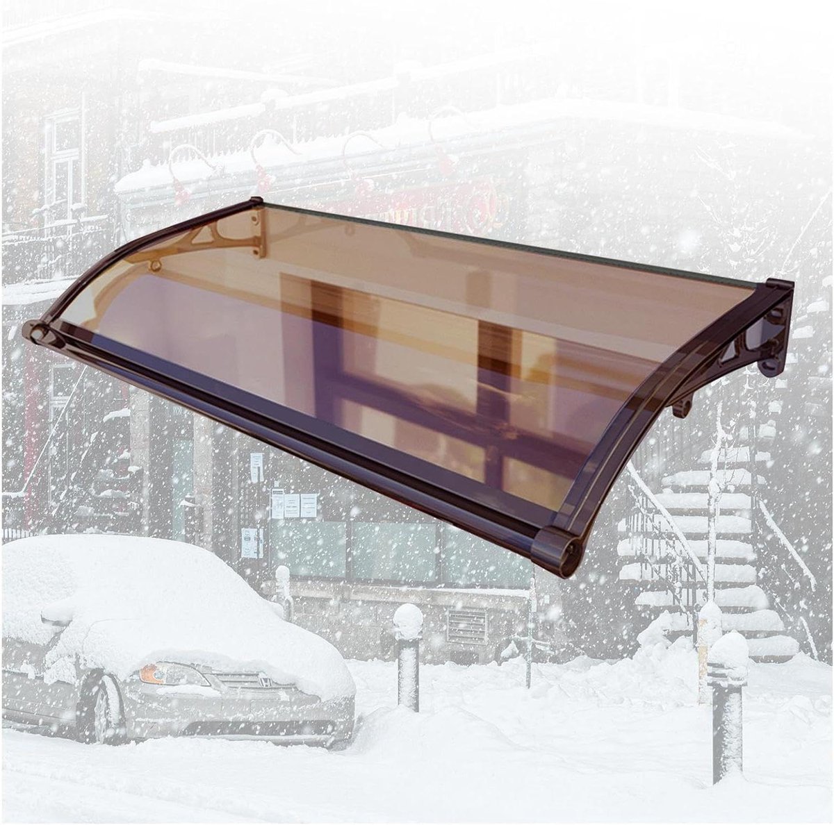 Overkapping Huisdeur - Luifel Raam - Bescherming Buiten - Geluidsisolerend - 60 x 120 cm - Transparant