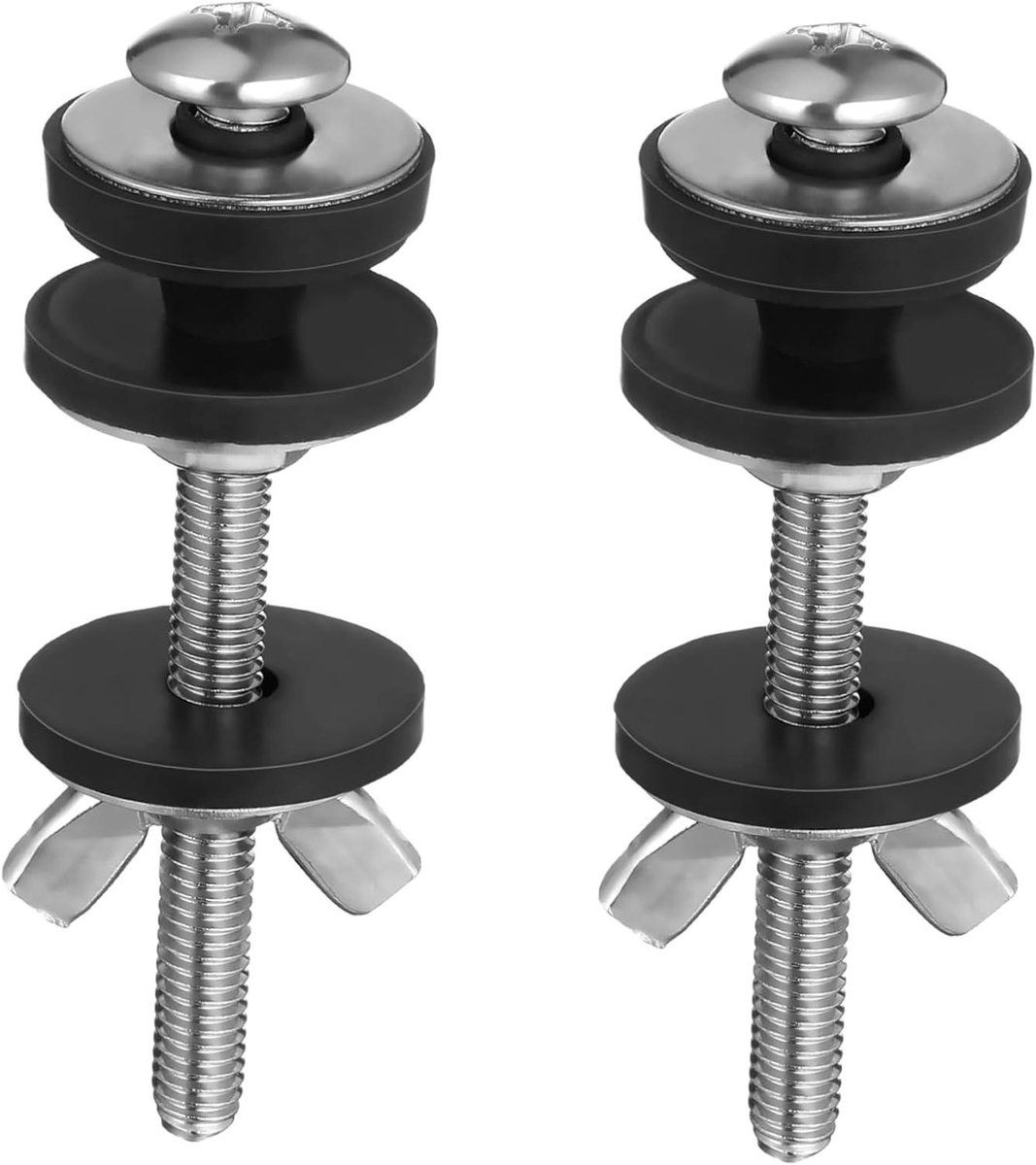 Toilet Reservoir Bouten - Reservoir Bevestiging - Toilet Reparatie - Roestvrij Staal - 2 Stuks - Zilverkleurig