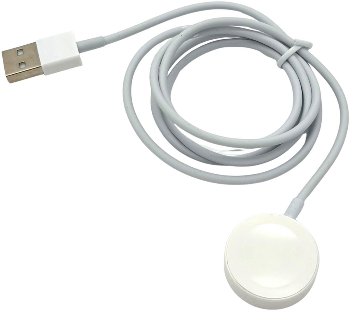Geschikt voor Apple Watch – USB-A Oplaadkabel – Magnetische Oplader – 1 Meter – Wit – Voor Series 1 t/m 10, SE en Ultra