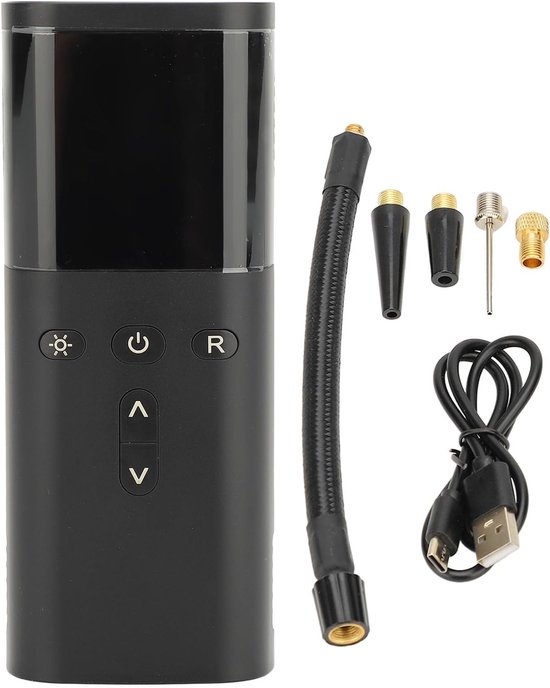 Portable Tire Pump Type C Rechargeable Electric Bicycle Pump Mini Tire Air Pump with LED Light for Car Bike Motorcycle — afbeelding 4