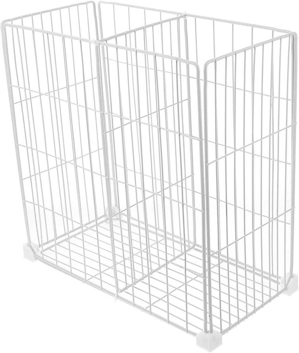 Diepvries Organizer - Opbergrek Koelkast - Voedsel Ordenen - Met Bodemvak - 37x37x19cm - Wit