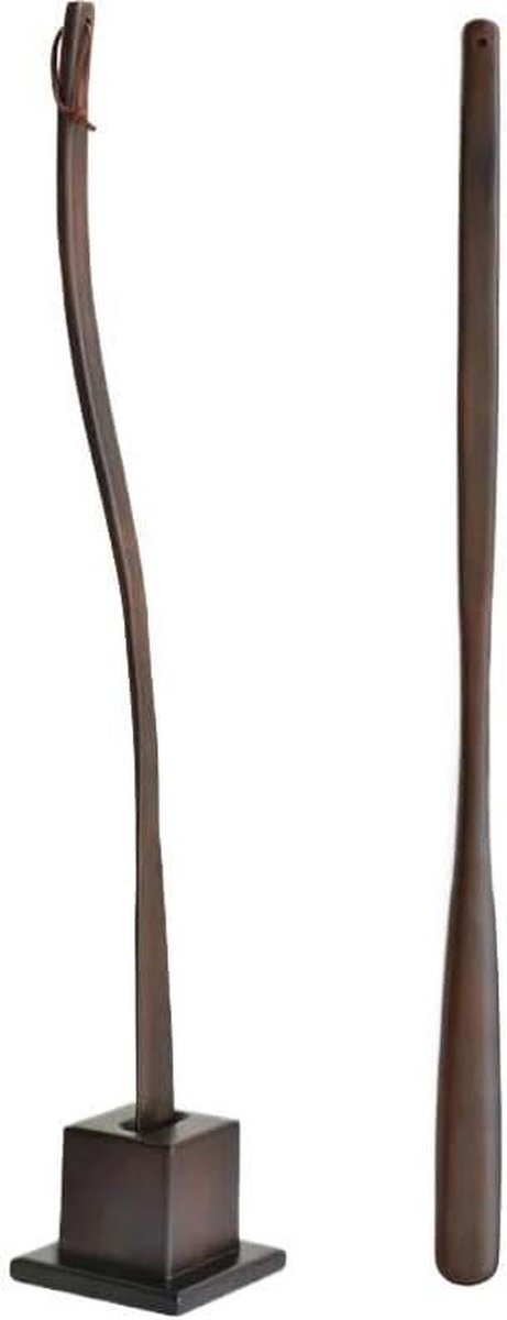 Hiel Lifter - Schoenhulp - Schoenen Aantrekken - Ergonomisch Handvat - 75 cm - Houtkleurig