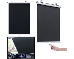 2stuks - rolgordijnen verduisterend - Schaduwdoek - zonnescherm doek - zonnescherm raam - zonwering raam met zuignappen - zonnescherm auto zuignap - zonnescherm auto zijruit - 40 x 60 cm Voor thuis - op reis en in de auto - Telescopisch - Draagbaar