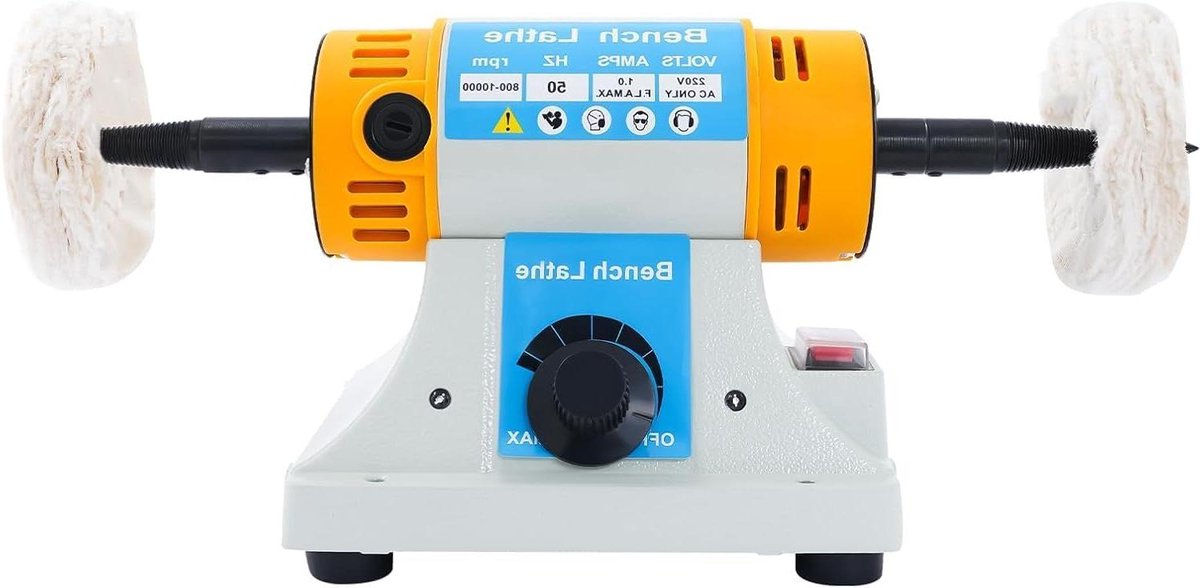 Mini Tafelpolijstmachine - Polijst- en Schuurmachine - Oppervlakken Bewerken - Instelbare Snelheden - 320W Motor - Grijs