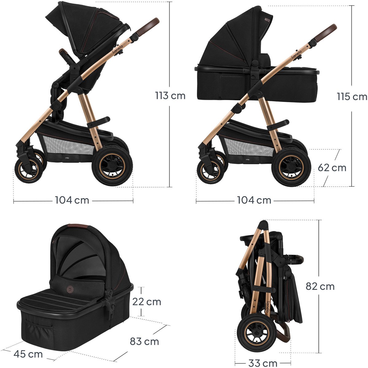 Lionelo Amber 3 in 1 Kinderwagen (EAN: ...5745) - afbeelding 2