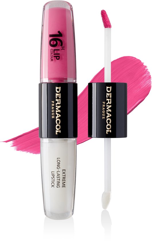 Dermacol 16-uurs Lipkleur - 2-Fasen Langdurige Lipkleur - Kusbestendig - Waterproof - Veegvast - 8 ml - n. 18