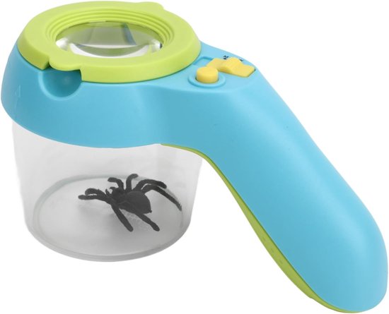 Insectenvergroter voor Kinderen met 9 LED-koud-warm licht - 8x verstelbare scherpstelling - Insectenobservatiecontainer - Kleine insectenvanger voor buitenspeurtochten - Educatief