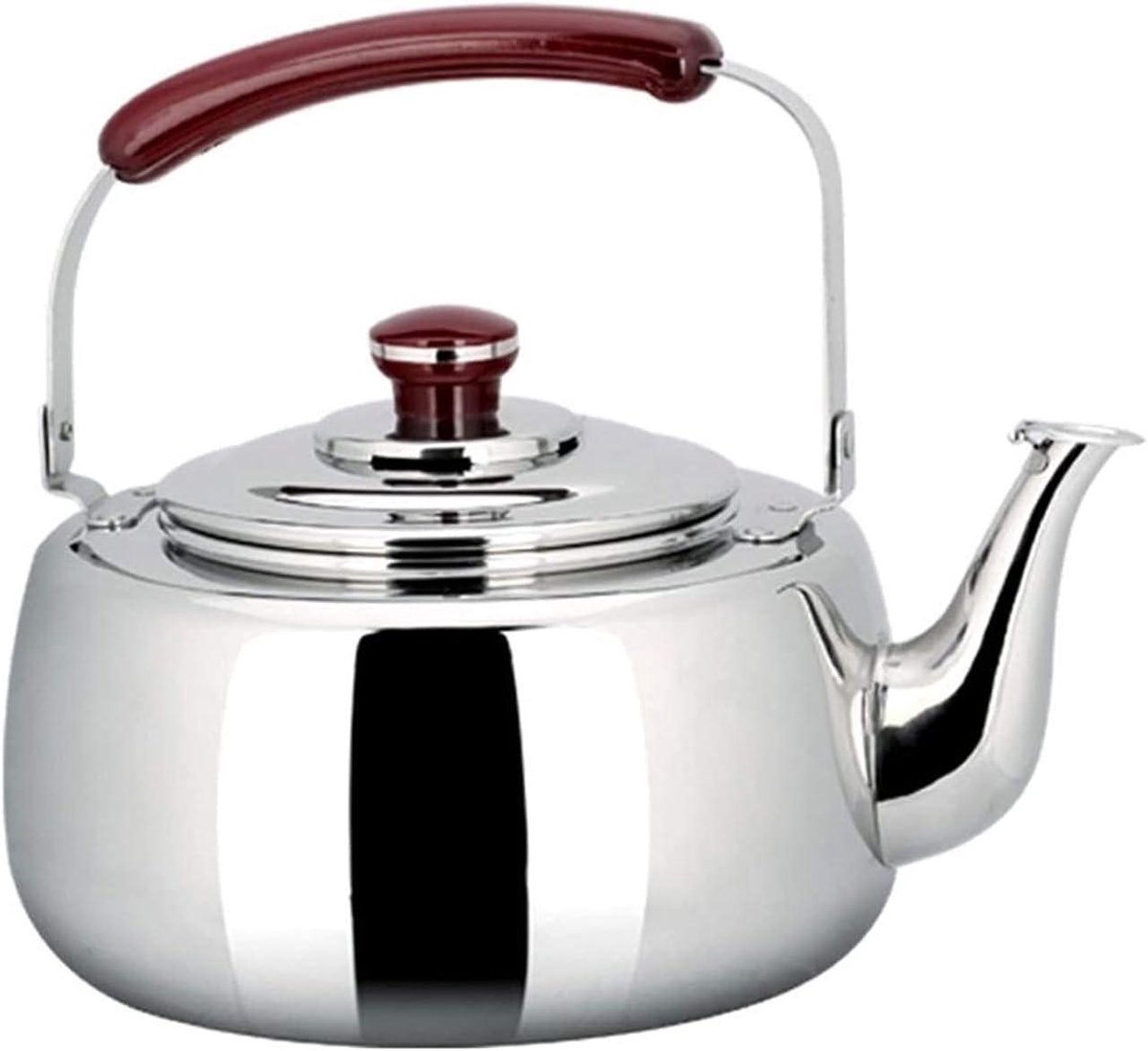 Theeketel met Fluit - Waterkoker Fornuis - Water Koken - Ergonomisch Handvat - 3 Liter - Zilver