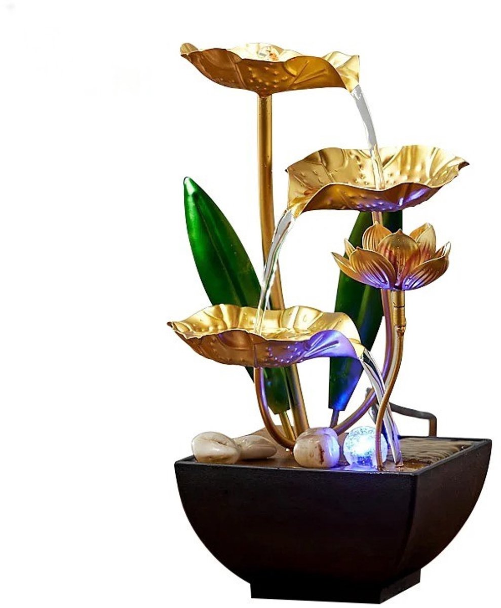 Geargalaxy Tafelwaterfontein - Binnenfontein - Waterval Ornament - Decoratieve Waterfontein - Bureaufontein - Tafeldecoratie - 24x12cm