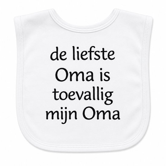 Baby slabbetje cadeau tekst de liefste oma is toevallig mijn zwangerschap bekendmaking aankondiging voor aanstaande geboorte gaat worden jullie worden zwangerschapsaankondiging moederdag van My Other Me — afbeelding 2