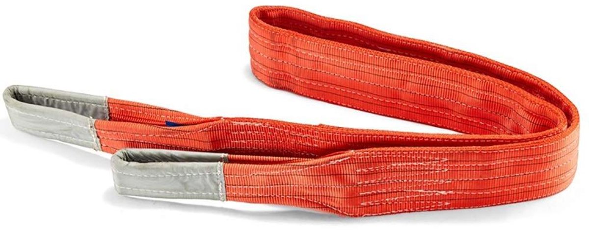 Hijsketting stroppen - Platte hijsband - Materiaal tillen - Slijtvast met beschermlaag - 5 ton capaciteit - Rood