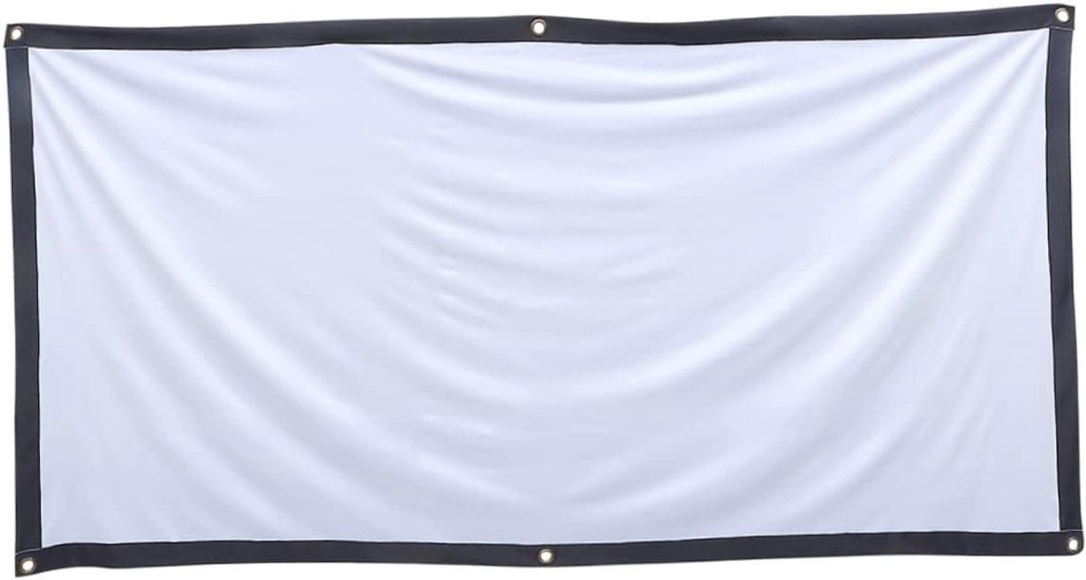 Opvouwbaar Projectiescherm - Draagbaar Filmscherm - Thuisbioscoop Presentaties - Lichtabsorberende Rand - 265 x 149 cm - Zoals getoond