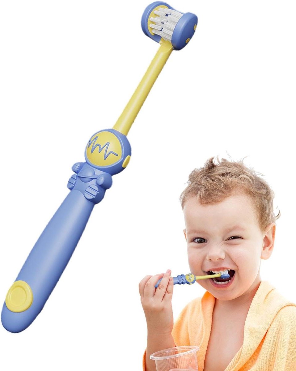 Driezijdige Tandenborstel - Wikkelende Tandenborstel - Mondhygiëne Verbeteren - Tijd Besparend Ontwerp - 21 x 62 x 2 cm - Blauw