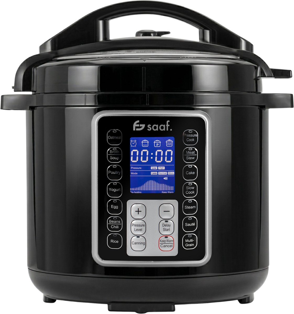 Multicooker - 11-Delige Set - 5.8L - 15 Programma's - Slowcooker - Pressure Cooker - 1000W - RVS - van Saaf