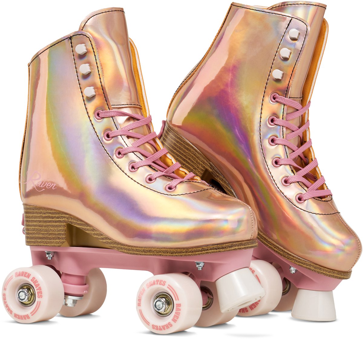RAVEN Holo Verstelbaar Rolschaatsen Roze