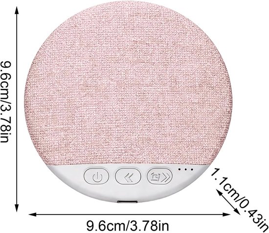 Slaapsprekers - Bluetooth - Ultra Dun (1.1 cm) - Kussen Speaker met Timer - 20-48 uur Accu - Witte Ruis - Voor Beter Slapen - Draadloos - roze van Merkloos — afbeelding 5