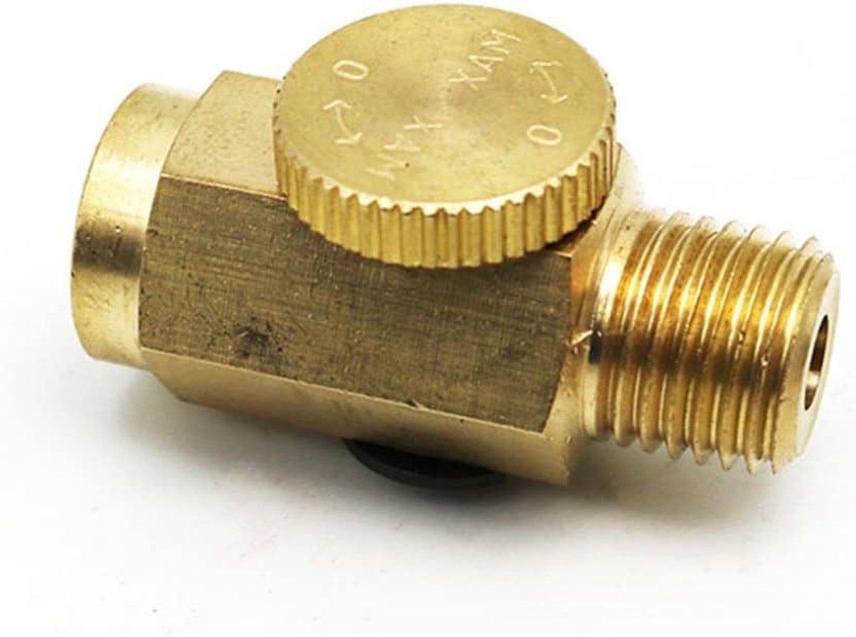 Luchtstroom Regulator - Ventiel Connector - Precisie Luchtregeling - Messing Constructie -