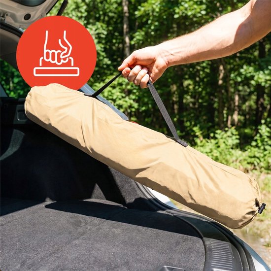 MOZY® - Inklapbare Kuipstoel - Beige - tot 120 kg - in Draagtas - Antislip - Campingstoel - Visstoel - Vissen - Vissersstoeltje van MOZY® — afbeelding 3