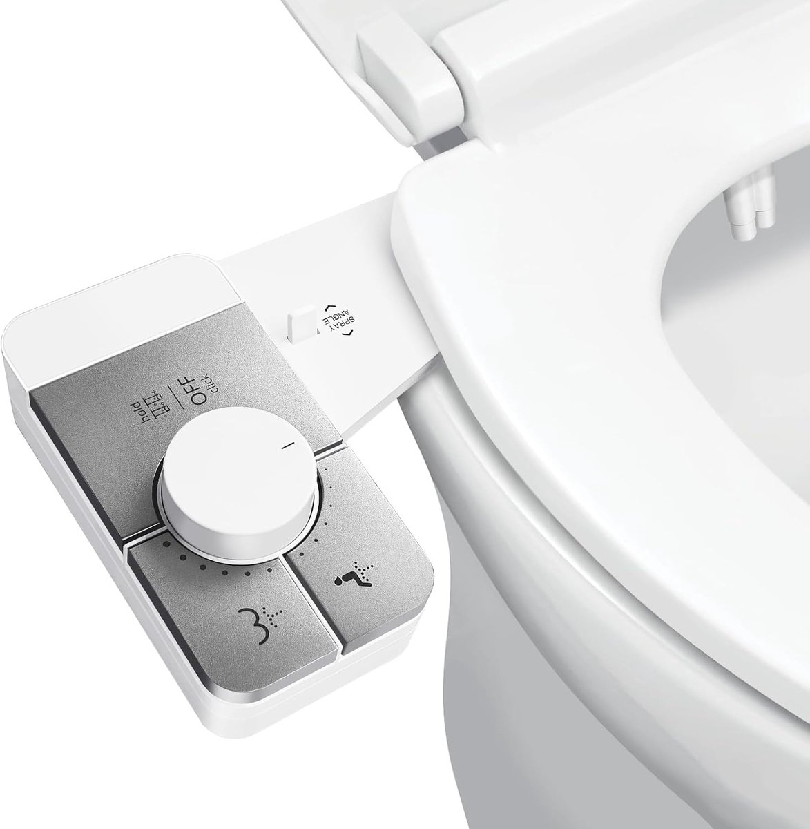 Bidet Bevestiging voor Toilet - Zelfreinigende Spuit - Regelbare Waterdruk - Slank Ontwerp - Snelle Installatie - Wit