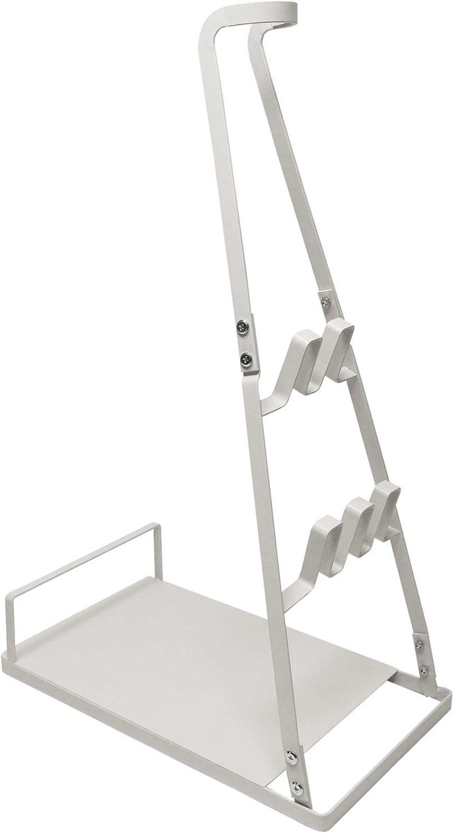 Stofzuiger Standaard - Accessoire Houder - Schoonmaak Organisatie - Vrijstaand Borenloos - 365 x 22 x 58 cm - Wit