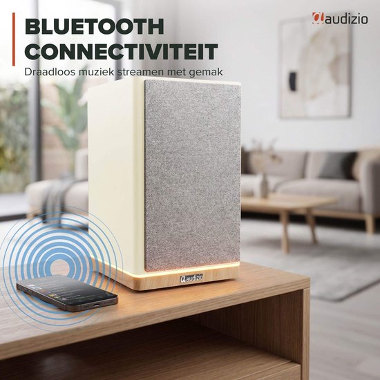 HiFi speakers - Audizio KS12 - Actieve speakerset - HDMI en Bluetooth - Ambient light - 80W - Crème — afbeelding 5