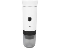 Draagbaar Koffiezetapparaat - Reiskoffiezetapparaat Elektrisch - Koffie Maken Onderweg - Oplaadbaar Met USB - 27cm Hoog - Wit