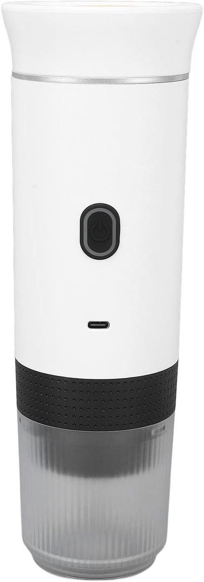 Draagbaar Koffiezetapparaat - Reiskoffiezetapparaat Elektrisch - Koffie Maken Onderweg - Oplaadbaar Met USB - 27cm Hoog - Wit