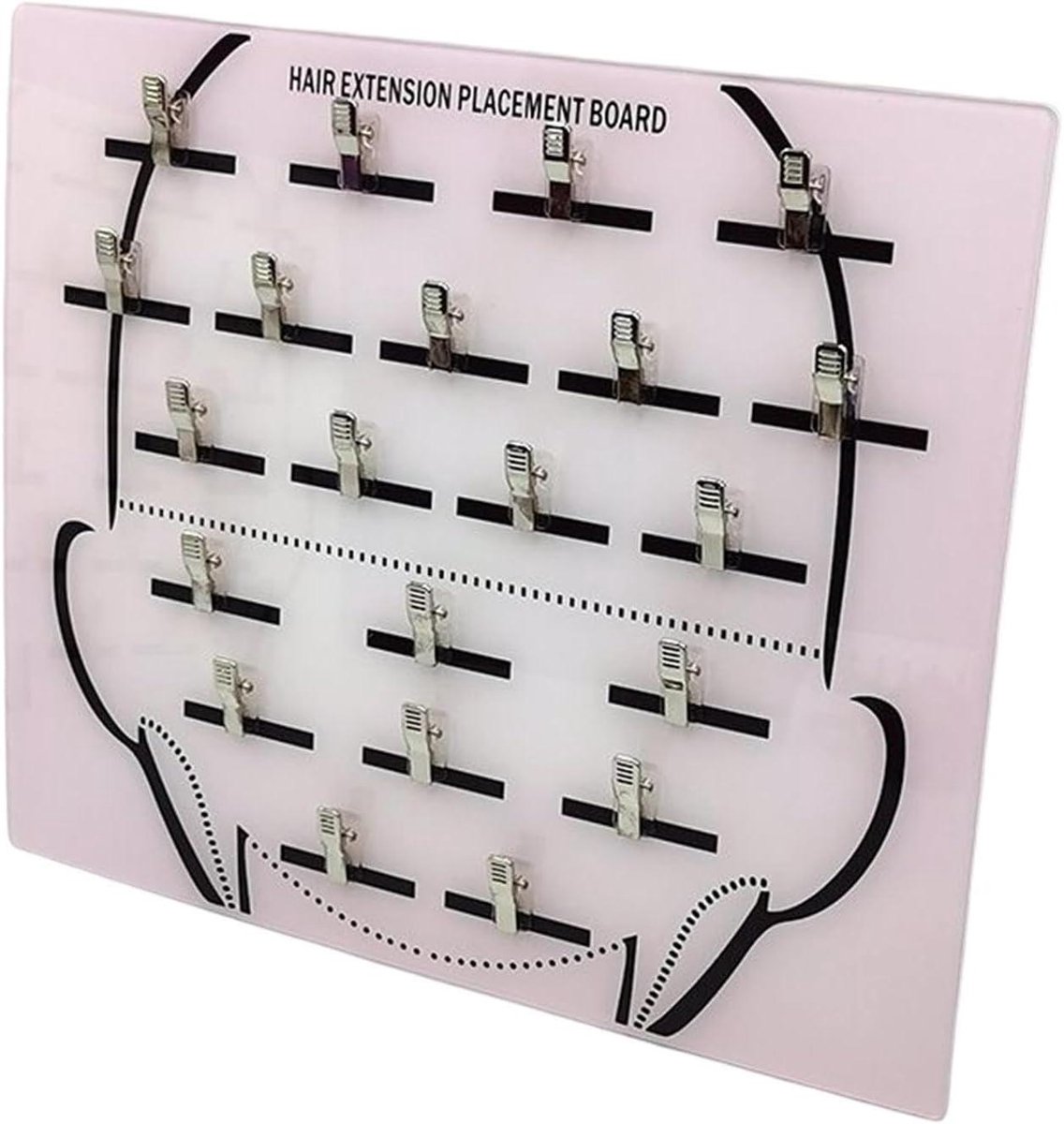 Haarscheider voor vlechten - Haar organizer - Haarstyling thuis - Grote opbergruimte - 34x29 cm - Roze/wit