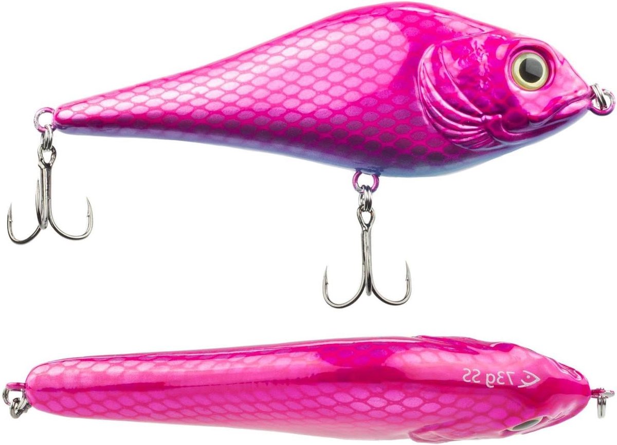 Kunstaas Wobbler - Lokvis Imitatie - Roofvis Visserij - Gedetailleerde Actie - 15 cm 73 g - Roze