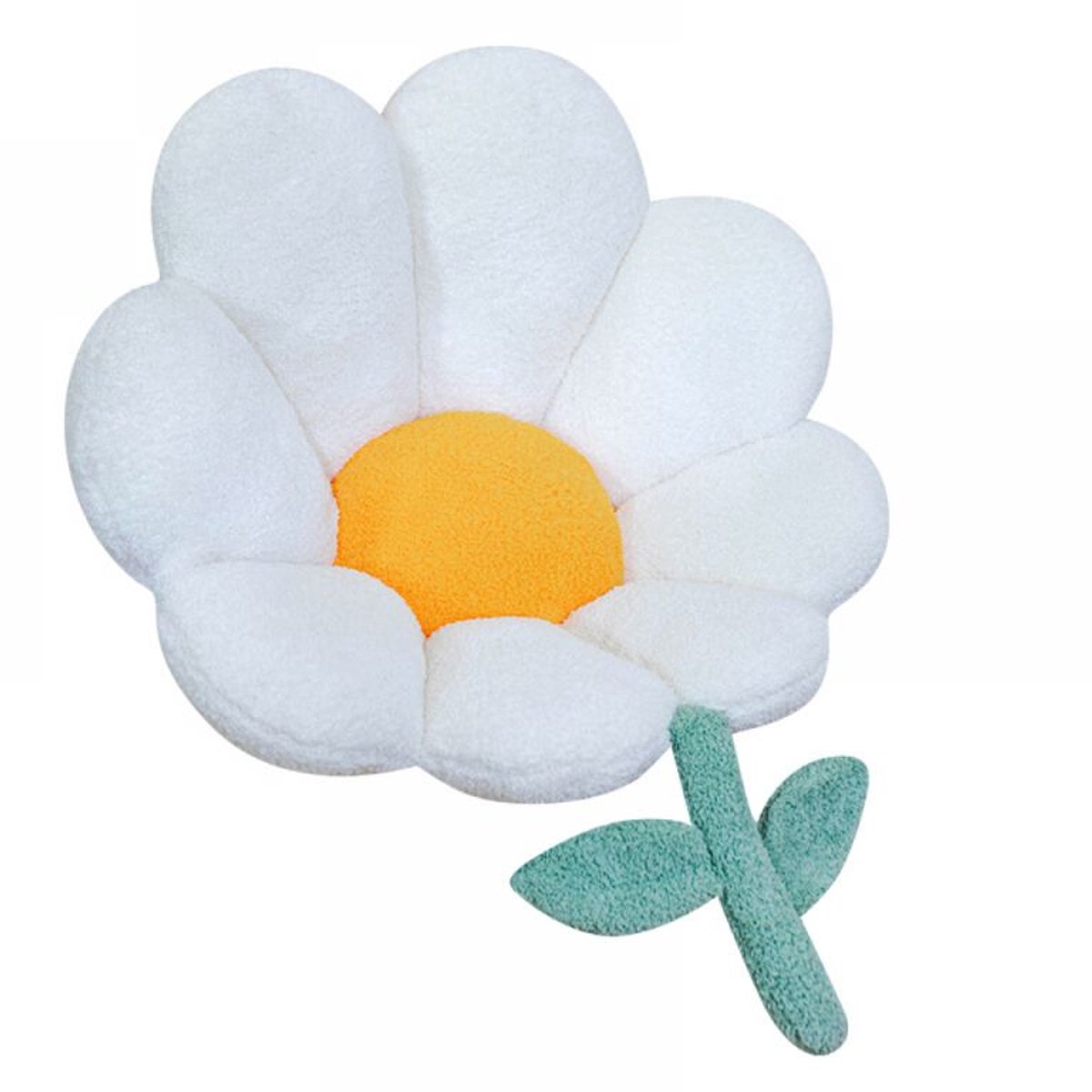 (66 cm x 63,5 cm, wit) Leuk stoelkussen met bloemenpatroon, antislip gamingstoelkussen met rugleuning, slaapkamerdecoratie.