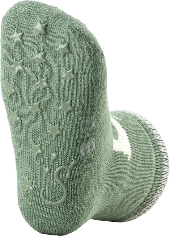 Kruipsokken Dubbelpack - Babysokken - Veilig Kruipen - ABS Zolen - 16 EU - Beige — afbeelding 5