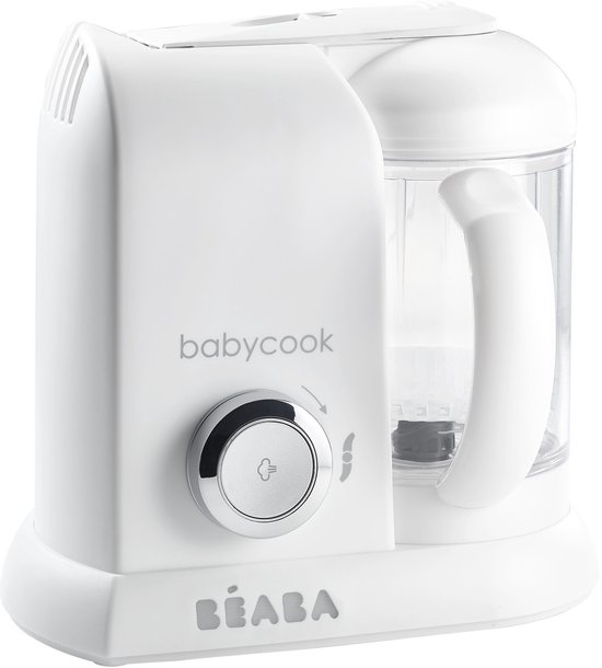 Béaba Babycook Solo® - 4-in-1 Stoomkoker & Blender - Babyvoeding Bereider - 1100 ml Kom - - Foodprocessor - Wit/Zilver