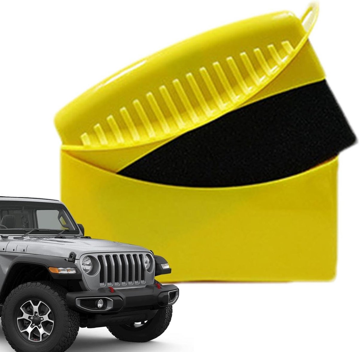 Polijst Spons - Wax Applicator - Voertuig Onderhoud - Schokbestendige Constructie - 12x7x5 cm - Geel