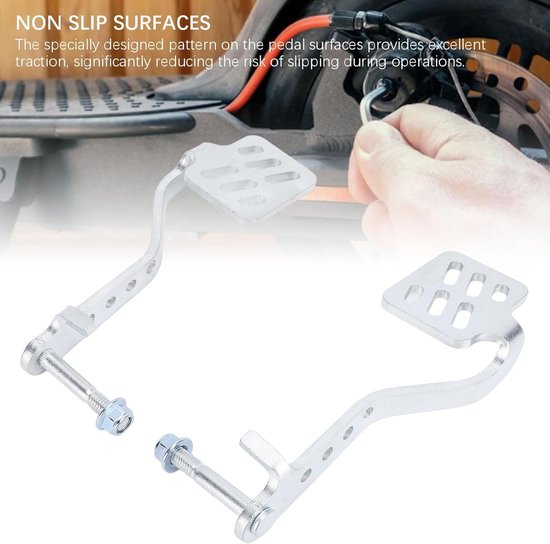 Kart Pedaal Set - Rem Gas - Kart Rijden - Antislip Ontwerp - Complete Kit - Zilver — afbeelding 5