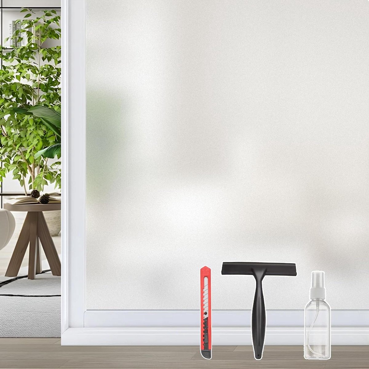 Matglas raamfolie - Zichtwerende folie - Privacy creëren - Statisch hechtend - 100 x 200 c