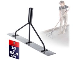 KADAX Betonverdeler van aluminium, 62,5 x 9 x 33 cm, geprofileerde teerverdeler, 3-voudig verstevigde betongladder, betonschuiver, zonder steel